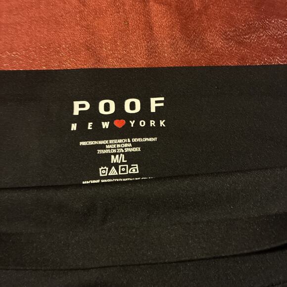POOF New York Black Athletic Yoga Leggings Pants - Women's M/L - Soft & Stretchy - Picture 2 of 3